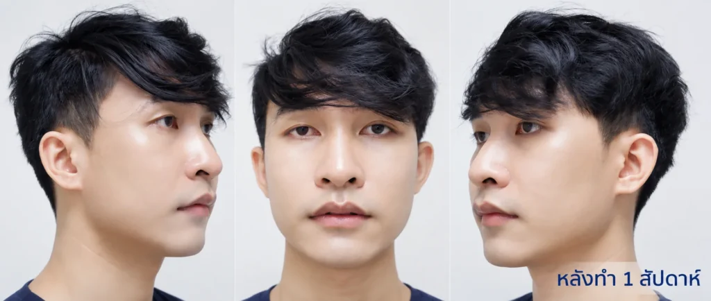 หลังยุบโหนกตัดกราม 1 สัปดาห์