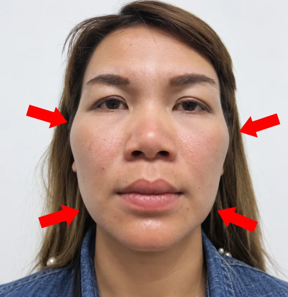 รูปก่อนยุบโหนกแก้ม-ตัดกราม-กรอกราม-วีไลน์
